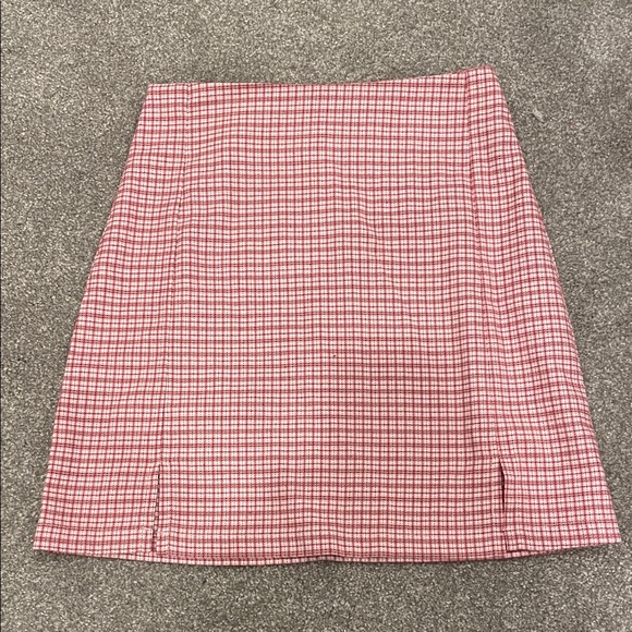 Brandy Melville Dresses & Skirts - Brandy Melville Red Checkered Mini Skirt